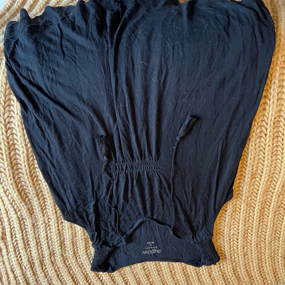a:glow Black Women's maternity tank Top